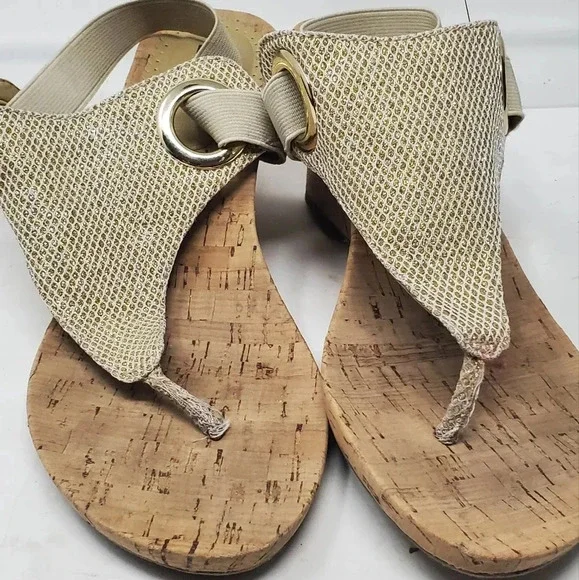 White Mountain Cream Wedge Sandals - Picture 3 of 10